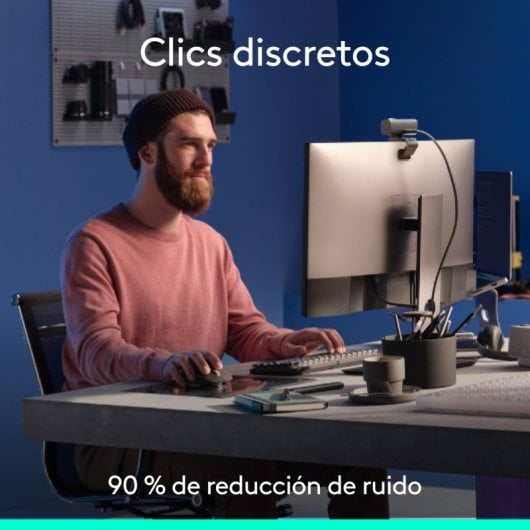 Ratón Logitech MX Master 3S Inalámbrico RF Bluetooth 8000 DPI Grafito Silencioso Ergonómico