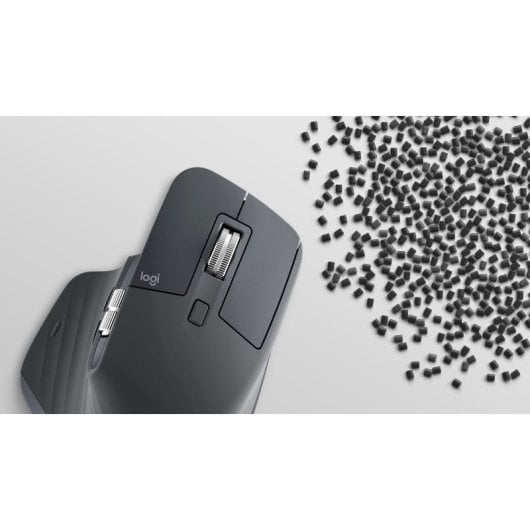 Ratón Logitech MX Master 3S Inalámbrico RF Bluetooth 8000 DPI Grafito Silencioso Ergonómico