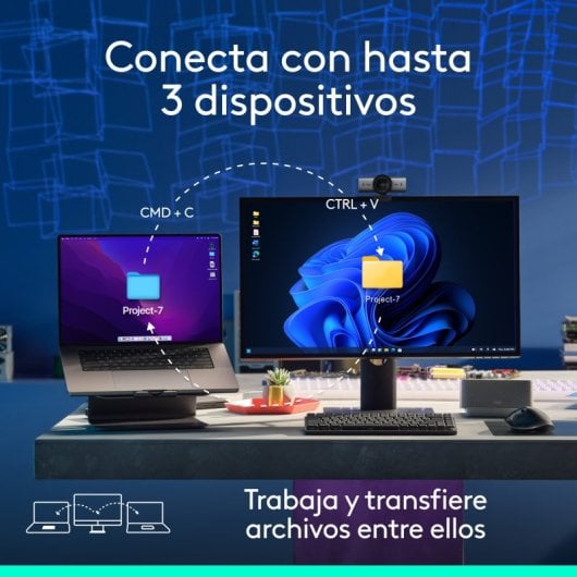 Ratón Logitech MX Master 3S Inalámbrico RF Bluetooth 8000 DPI Grafito Silencioso Ergonómico