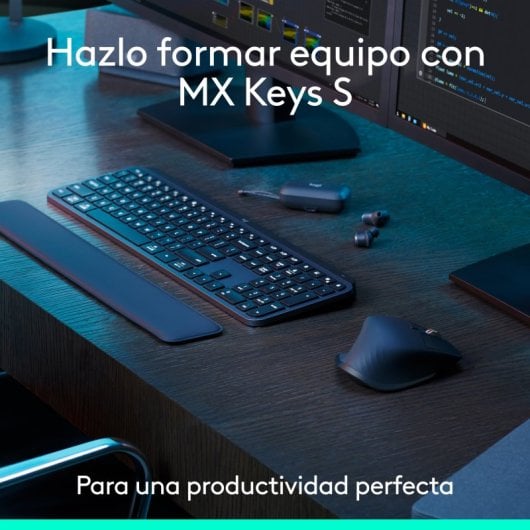 Ratón Logitech MX Master 3S Inalámbrico RF Bluetooth 8000 DPI Grafito Silencioso Ergonómico