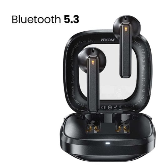 Auriculares Wekome WK-VB09 True Wireless Bluetooth 5.3 Circumaurales Negros