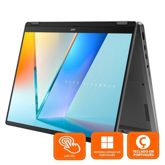 ASUS Vivobook 14 Flip TP3407SA-U72BOHDCP1 Intel Core Ultra 7 258V/32GB/1TB/14" Tátil (PT)