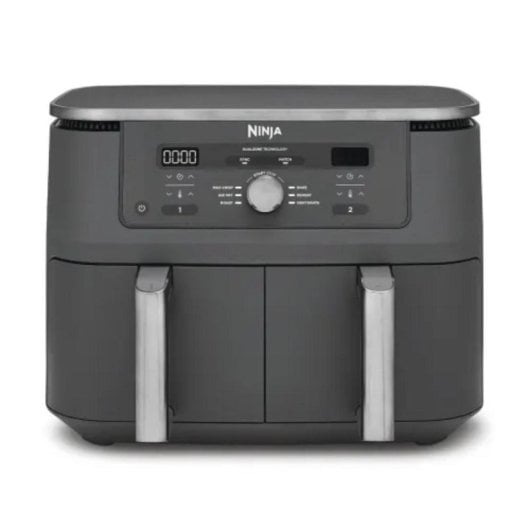 Freidora de aire Ninja DZ400EU 9,5 L 2470 W doble cesta gris con control giratorio
