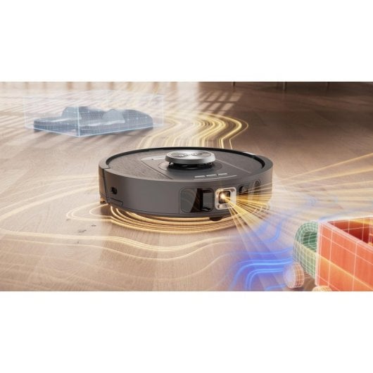 Saugroboter mit Wischfunktion Shark RV2800YEEU Mit Absaugstation Navigationsklasse LiDAR 650 W Mit Kamera Tierhaarbürste 110 Min