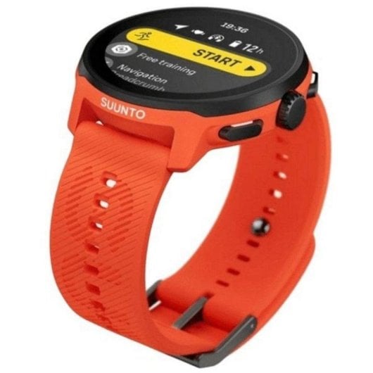 Suunto Run GPS Bluetooth 46mm AMOLED Boîtier Noir/Orange Bracelet Orange M Étanche 50m SpO2 Pulsomètre