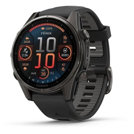 Garmin Fenix 8 Bluetooth GPS WiFi 43mm AMOLED Preto Resistente à água 10ATM SpO2