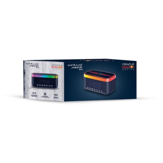 Altavoces Red Bull Inalámbricos Despertador Bluetooth 6W Radio LED Batería 1200mAh
