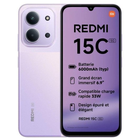 Xiaomi REDMI 15C 5G 4GB 128GB 6.9" Viola