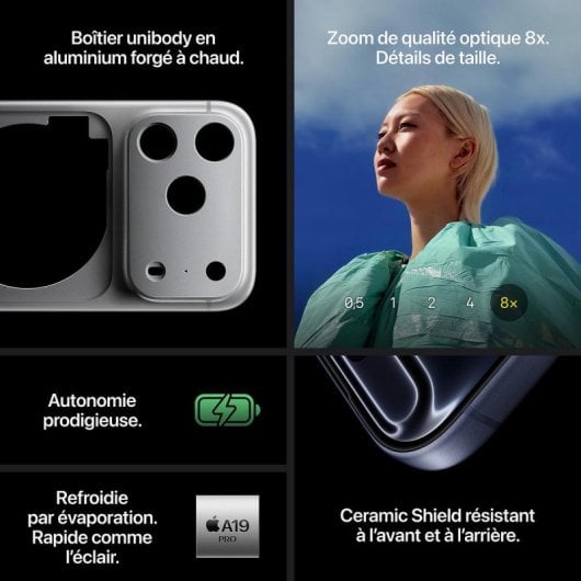 Apple iPhone 17 Pro Max 2TB 6.9" OLED Super Retina XDR 5G Dual SIM Cámara 48MP iOS 26 Azul