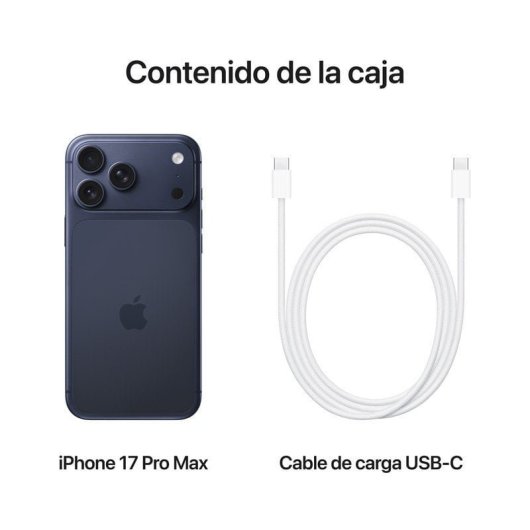 Apple iPhone 17 Pro Max 12 Go 2000 Go 6,9" OLED Super Retina XDR 5G Double SIM Caméra 48 MP iOS 26 Bleu