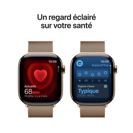 Apple Watch Series 11 GPS 5G NFC 42mm OLED Titanio Oro Resistente all'acqua IP6X SpO2