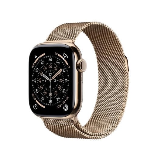 Apple Watch Series 11 GPS 5G NFC 42mm Retina OLED Titan Gold Wasserdicht IP6X SpO2 ECG