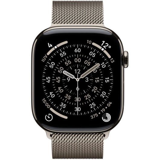 Apple Watch Series 11 GPS + Cellular NFC 46mm OLED Titane M/L Étanche IP6X SpO2 ECG