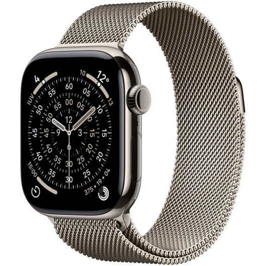 Apple Watch Series 11 GPS + Cellular NFC 42mm OLED Titane Résistance Eau IP6X SpO2 ECG