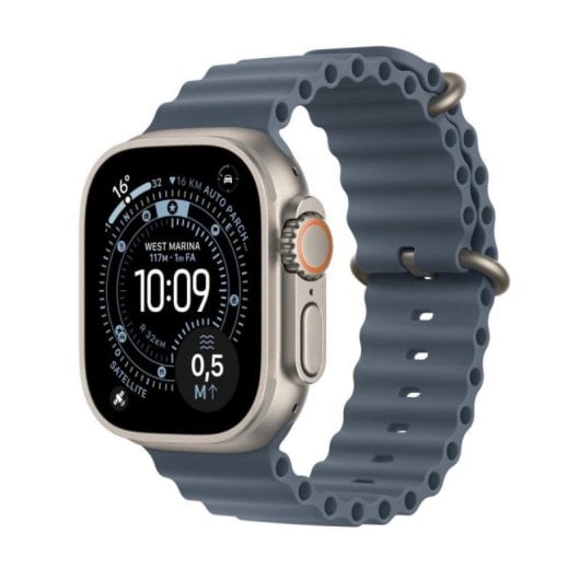 Apple Watch Ultra 3 GPS Cellular 5G 49mm Retina OLED Titane Naturel Bleu Étanche IP6X SpO2