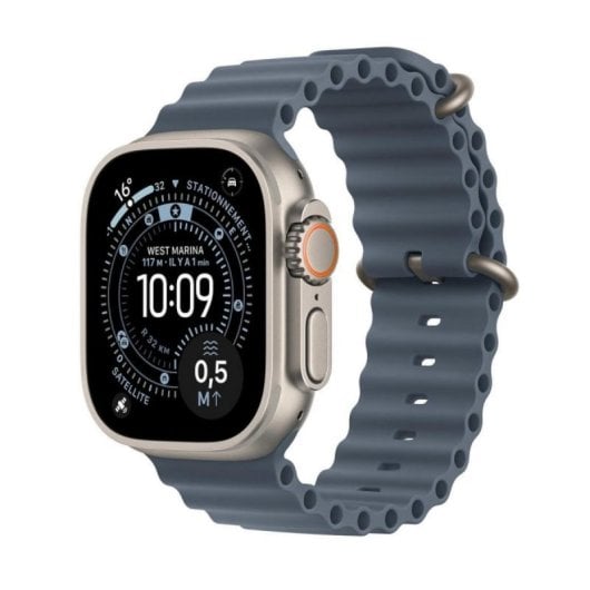 Apple Watch Ultra 3 GPS Cellular 5G 49mm Retina OLED Titane Naturel Bleu Étanche IP6X SpO2