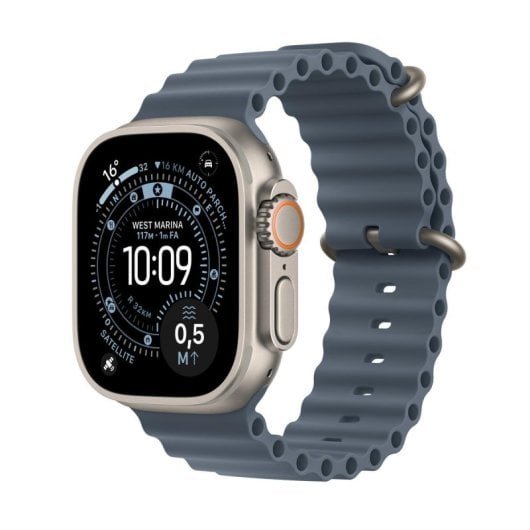 Apple Watch Ultra 3 GPS Cellular 5G 49mm Retina OLED Titane Naturel Bleu Étanche IP6X SpO2
