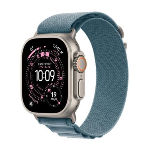 Apple Watch Ultra 3 GPS 5G NFC 49mm Retina OLED Titane Bleu L Étanche IP6X SpO2 Pulsomètre