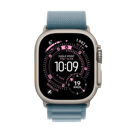 Apple Watch Ultra 3 GPS 5G NFC 49mm Retina OLED Titane Bleu L Étanche IP6X SpO2 Pulsomètre
