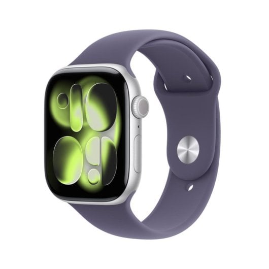 Montre Connectée Apple Watch Series 11 GPS + Cellular 46mm OLED Argent Violet M/L IP6X SpO2 ECG