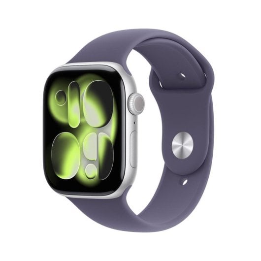Montre Connectée Apple Watch Series 11 GPS + Cellular 46mm OLED Argent Violet M/L IP6X SpO2 ECG