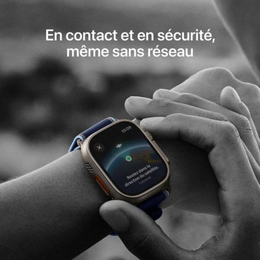 Apple Watch Ultra 3 GPS Cellular 49mm Retina OLED Titane Bleu M/L IP6X 5ATM SpO2 Pulsomètre