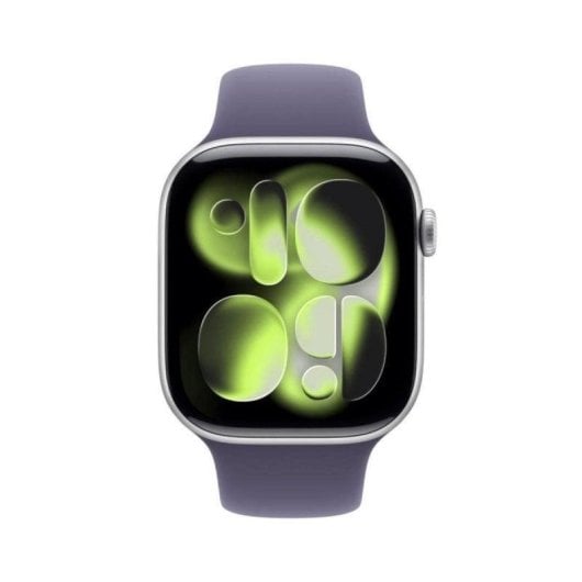 Apple Watch Series 11 GPS 5G NFC 46mm OLED Argent Violet S/M IP6X SpO2 Pulsomètre