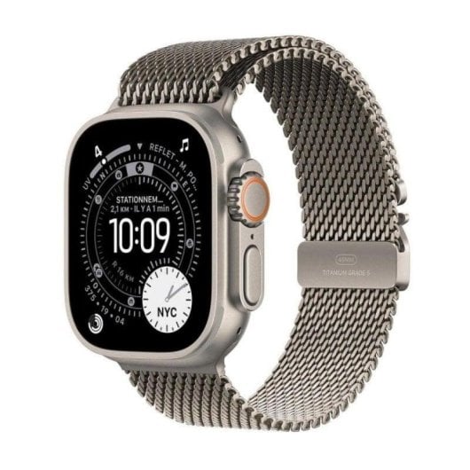 Apple Watch Ultra 3 GPS + Cellular 49mm OLED Titane Naturel S Étanche 10ATM SpO2 Pulsomètre