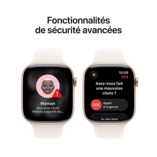 Apple Watch Series 11 GPS + Cellular 46mm OLED Boîtier Rose Gold Bracelet Rose M/L IP6X SpO2 Pulsomètre Monitor de Sommeil