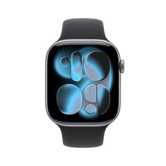 Apple Watch Series 11 GPS 5G NFC 46mm OLED Gris Aluminium Noir M/L IP6X SpO2 ECG