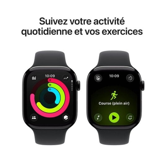Montre Connectée Apple Watch Series 11 GPS + Cellular 46mm OLED Noir S/M IP6X SpO2 Pulsomètre Suivi du sommeil SOS