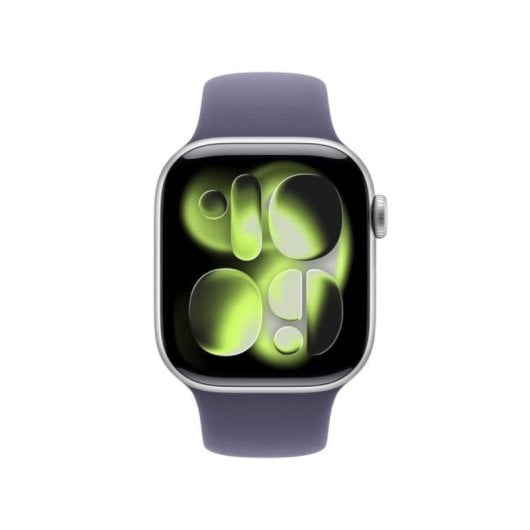 Apple Watch Series 11 GPS Cellular 42mm OLED Argento Cinturino Viola M/L IP6X SpO2 Frequenza Cardiaca Sonno SOS