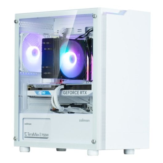 Caja Zalman T4 Plus Matx 1xvent 120mm Argb 2xusb 3.0 Blanco Sin Fuente