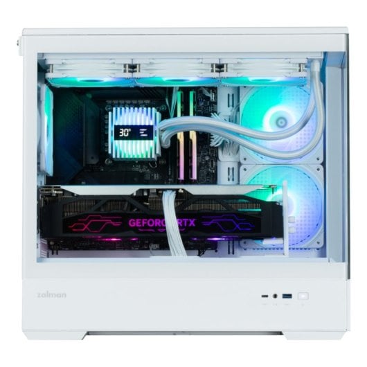 Zalman P30 V2 Matx Box 3xvent 120mm Argb 2xusb 3.0 Bianco Senza Sorgente