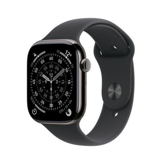 Montre Connectée Apple Watch Series 11 GPS Cellular 42mm OLED Titane Noir M/L IP6X SpO2 Cardio