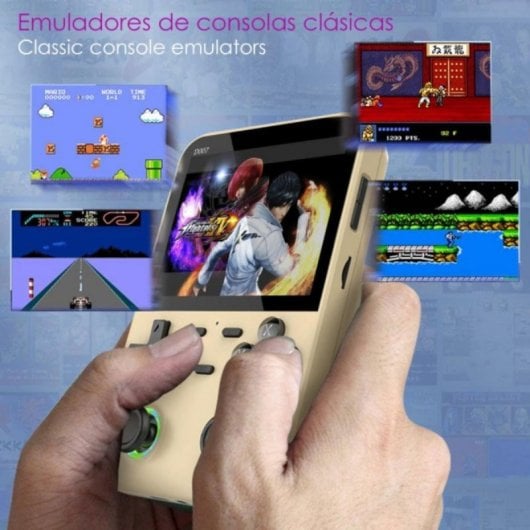 Dam Electronics QUO D007 Consola Retro Portátil RK3326 3.5" Cinzenta com MicroSD 64GB