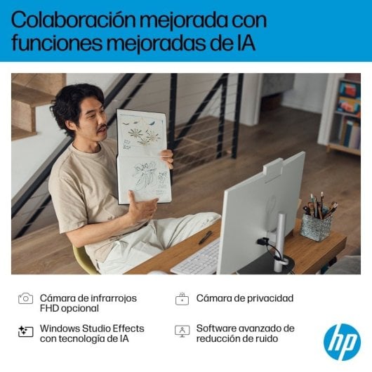 PC Sobremesa HP 24-ct2004ns AMD Ryzen AI 5 340 16GB 1TB SSD Windows 11 Home Blanco