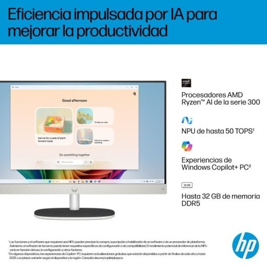 PC Sobremesa HP 24-ct2004ns AMD Ryzen AI 5 340 16GB 1TB SSD Windows 11 Home Blanco