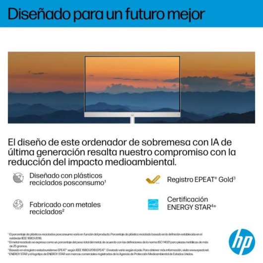 PC Sobremesa HP 24-ct2004ns AMD Ryzen AI 5 340 16GB 1TB SSD Windows 11 Home Blanco