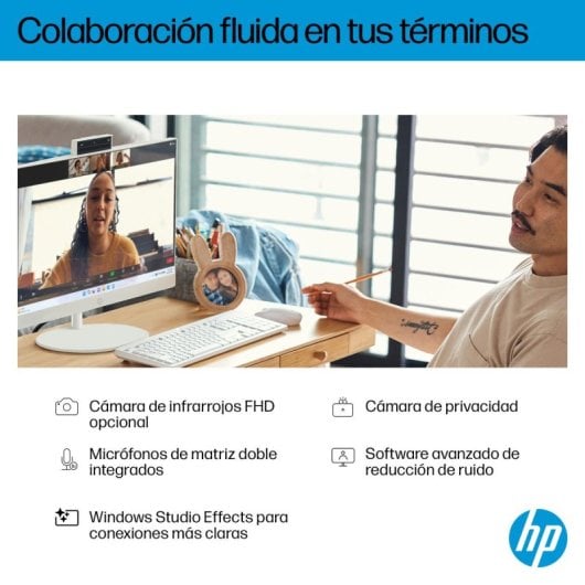 PC Sobremesa HP 27-cr2006ns Intel Core Ultra 7 255U 32GB 1TB SSD Windows 11 Home Blanco