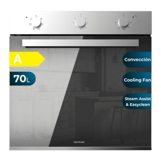 Horno eléctrico Cecotec M236000 70 L Espejo Inox con EasyClean y cocción a vapor