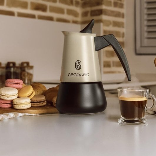 Cafetera Tradicional Cecotec Piccolina 600 300 ml 6 tazas acero inoxidable verde