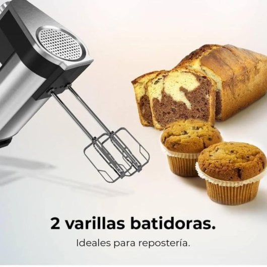 Amasadora de mano Cecotec 04385 500 W 5 velocidades Inoxidable Turbo Metal
