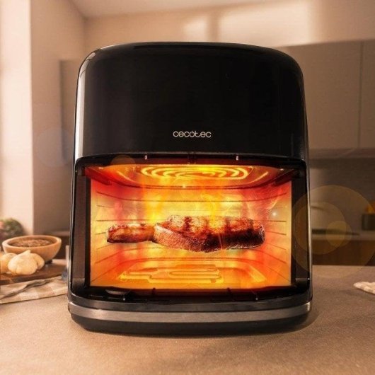 Freidora de Air Cecotec Cecofry&Grill Smokin’Prime 6500 6,5L 2200W met Roker, Venster en 10 Menu's