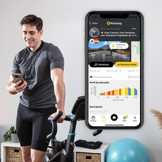 Bicicleta elíptica Cecotec DrumFit Indoor Eolo resistência 2 em 1 conectividade Kinomap