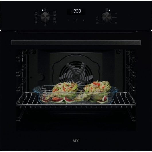 Horno eléctrico AEG TU5AB20WSK 72 litros Negro con Aqua Clean y temporizador digital