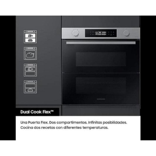Horno eléctrico Samsung NV7B5750TDK 76L Negro Dual Cook Flex Air Fry Pirolítico