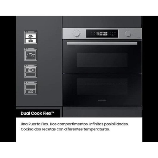 Forno elétrico Samsung NV7B5750TDK 76L Preto Dual Cook Flex Air Fry Pirolítico Vapor SmartThings