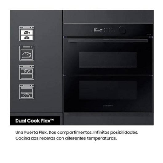 Horno eléctrico Samsung NV7B6795JAK/U1 76 litros negro Dual Cook Flex y Air Fry