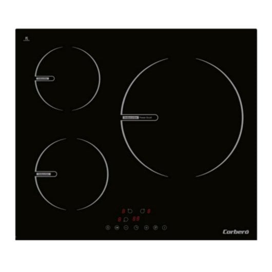 Placa de inducción Corberó CCIG3BL604 3 zonas 6000 W Touch Control Negro